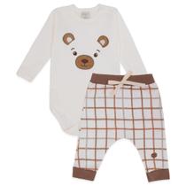 Conjunto Bebê Body Manga Longa e Calça Ursinhos