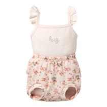 Conjunto Bebê Body Regata + Tapa Fralda Aurora Rosa - Hug