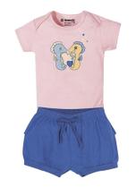 Conjunto Bebê Brandili Cavalos Marinhos Feminino