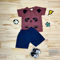 Conjunto Bebê Camiseta + Shorts Kit 2 Peças Menino Cores Diversas