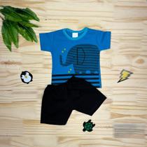 Conjunto Bebê Camiseta + Shorts Kit 2 Peças Menino