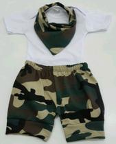 Conjunto Bebê Camuflado Bebês Meninos