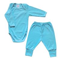 Conjunto Bebê Canelado Body Manga Longa e Calça Mafessoni