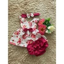 Conjunto Bebê Carinho Moranguinho Adulta + Faixa de Cabelo