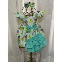 Conjunto Bebê Carinho Tiana A Princesa e o Sapo Baby+Laço de Cabelo +Calcinha Conjunto Bebê Carinho Tiana A Princesa e o Sapo Baby+Laço de Cabelo +Calcinha