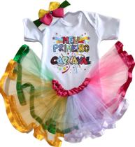Conjunto bebê carnaval 100 % algodão de 0 a 12 meses e de 1 a 3 anos/menino e menina