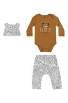 Conjunto bebê com bory kit com 3 peças elian baby rn-p-m-g-gg