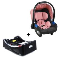 Conjunto Bebê Conforto Com Base Para Carro Burigotto Touring X De 0 Até 13 Kg Cinza E Rosa U