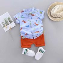Conjunto bebê Dino social/esporte verão Conjunto bebê Dino social/esporte verão