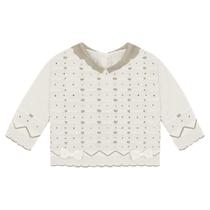 Conjunto Bebê em Tricot - Cor Off-White - Milon