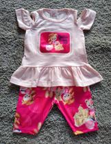 Conjunto Bebê Feminino Blusa + Bermuda Ciclista Ursinhas Praia Alekids Conjunto Bebê Feminino Blusa + Bermuda Ciclista Ursinhas Praia Alekids