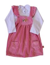 Conjunto Bebê Feminino Blusa ML + Salopete Brincar é Arte