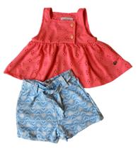 Conjunto Bebê Feminino Blusa + Short Pokótinha Conjunto Bebê Feminino Blusa + Short Pokótinha