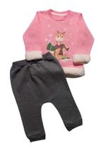 Conjunto Bebê Feminino Blusão ML + Calça TileeSul Conjunto Bebê Feminino Blusão ML + Calça TileeSul