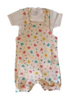 Conjunto Bebê Feminino Body MC + Jardineira Borboleta Mimoso Baby