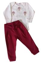 Conjunto Bebê Feminino Body ML + Calça Mini Mundo Conjunto Bebê Feminino Body ML + Calça Mini Mundo