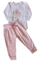 Conjunto Bebê Feminino Body ML + Calça Mini Mundo Conjunto Bebê Feminino Body ML + Calça Mini Mundo
