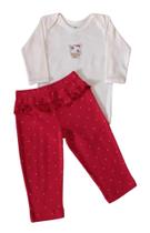 Conjunto Bebê Feminino Body ML + Calça Piu Blu