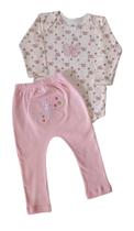 Conjunto Bebê Feminino Body ML + Calça Piu Blu