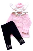 Conjunto Bebê Feminino Casaco + Legging Time Kids Conjunto Bebê Feminino Casaco + Legging Time Kids