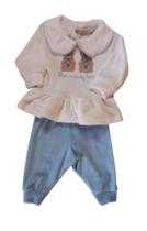 Conjunto Bebê Feminino Casaco ML + Calça Tile Baby