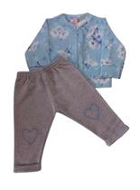 Conjunto Bebê Feminino Jaqueta ML + Calça Abrange Conjunto Bebê Feminino Jaqueta ML + Calça Abrange