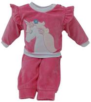 Conjunto Bebê Feminino Plush Bordado Inverno Chuquinha 2913 Conjunto Bebê Feminino Plush Bordado Inverno Chuquinha 2913