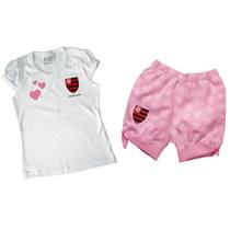 Conjunto Bebê Flamengo Rosa Oficial - Torcida Baby Conjunto Bebê Flamengo Rosa Oficial - Torcida Baby