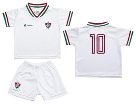 Conjunto Bebê Fluminense Uniforme Branco - Torcida Baby Conjunto Bebê Fluminense Uniforme Branco - Torcida Baby