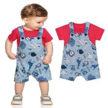 Conjunto Bebê Infantil Menino Safari Moletinho Elian Conjunto Bebê Infantil Menino Safari Moletinho Elian
