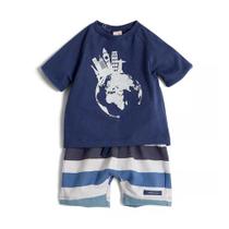 Conjunto bebê infantil - Short e Camiseta - 100% Algodão Trilhas Green