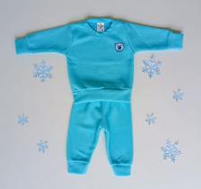 Conjunto Bebê Infantil Soft Inverno Menino Menina Roupa de frio P M G Enxoval Blusa e Calça com punho