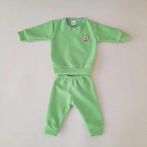 Conjunto Bebê Infantil Soft Inverno Menino Menina Roupa de frio P M G Enxoval Blusa e Calça com punho