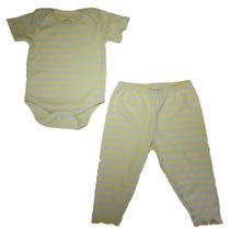Conjunto bebe listrado cinza