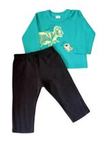 Conjunto Bebê Masculino Blusão ML + Calça Brandili Club