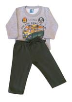 Conjunto Bebê Masculino Blusão ML + Calça WRK