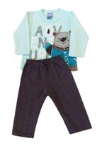 Conjunto Bebê Masculino Blusão ML + Calça WRK