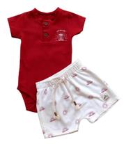 Conjunto Bebê Masculino Body + Bermuda Glinny Conjunto Bebê Masculino Body + Bermuda Glinny