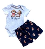 Conjunto Bebê Masculino Body + Bermuda Milon