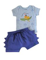 Conjunto Bebê Masculino Body MC + Bermuda Interativa Rei Rex Conjunto Bebê Masculino Body MC + Bermuda Interativa Rei Rex