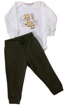 Conjunto Bebê Masculino Body ML + Calça Mini Mundo Conjunto Bebê Masculino Body ML + Calça Mini Mundo