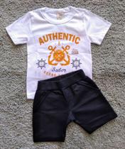 Conjunto Bebê Masculino Camiseta Authentic + Bermuda Alekids