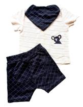 Conjunto Bebê Masculino Camiseta + Bermuda Perfect Boys