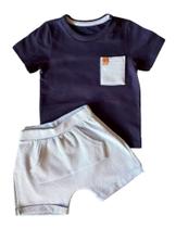 Conjunto Bebê Masculino Camiseta MC + Bermuda Alakazoo