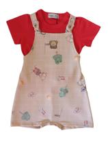 Conjunto Bebê Masculino Camiseta MC + Jardineira ioluig!
