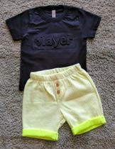 Conjunto Bebê Masculino Camiseta Player + Bermuda Alekids