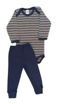 Conjunto Bebê Masculino Canelado Body ML e Calça Mimoso Baby
