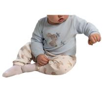 Conjunto Bebê Masculino Dedeka Suedine Egipcio Coelho Azul Conjunto Bebê Masculino Dedeka Suedine Egipcio Coelho Azul