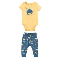 Conjunto Bebê Masculino Malwee Longo Dino Amarelo - 1000123