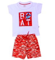 Conjunto Bebê Masculino Verão Camiseta e Bermuda Boat - Elian